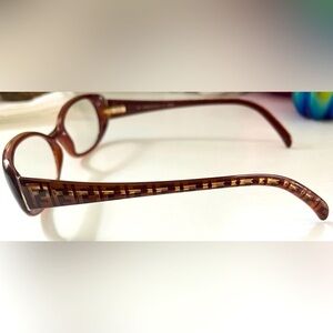FENDI F935 51•16 621 135 Women’s Eyeglasses Brwn Gradient Oval frame FF on sides